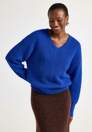 V NECK - Maglione - strong blue