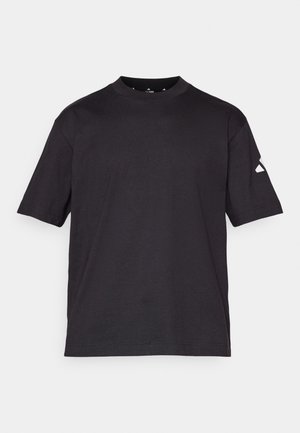 adidas Sportswear ESSENTIALS LOOSE FIT 3 BAR - T-shirts basic - black/white