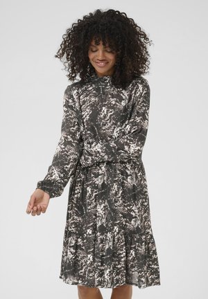 LINDA   - Day dress - black grey abstract graphic