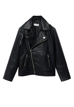 Faux leather jacket - black