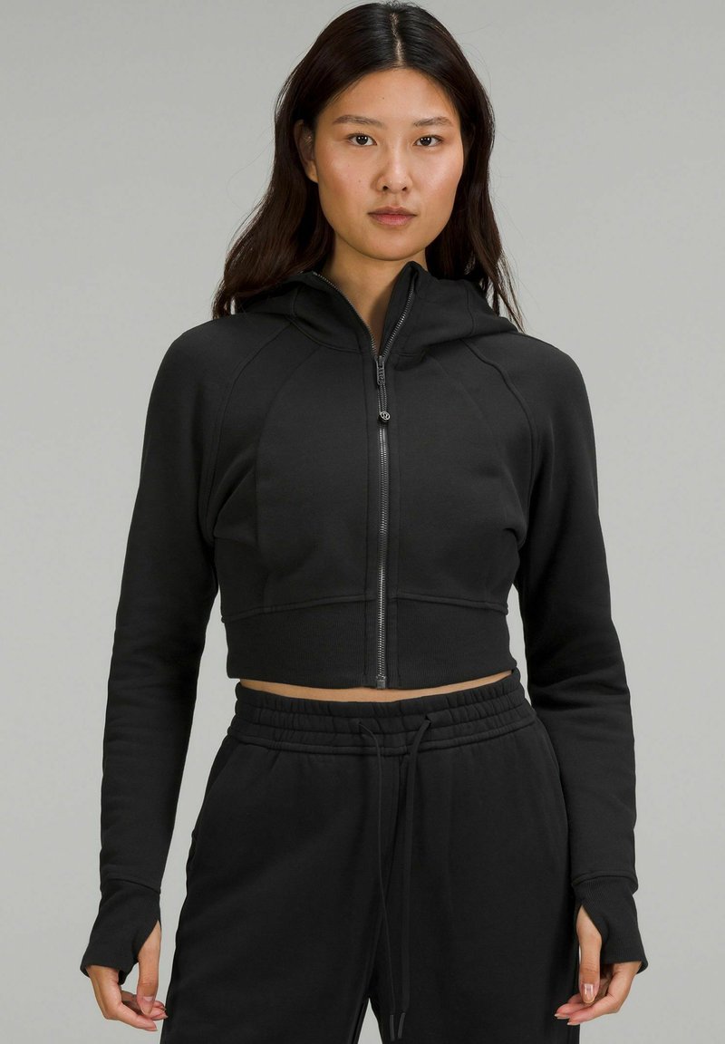 lululemon Scuba FullZip Cropped Sweater met rits black/zwart