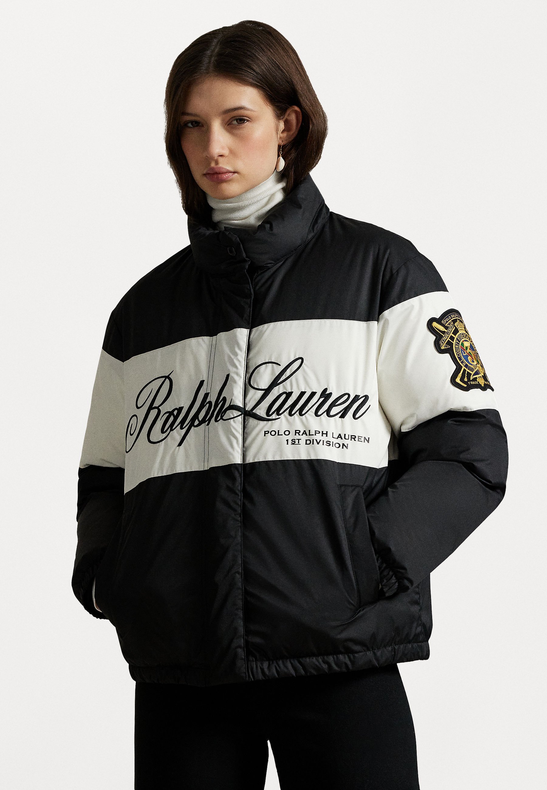 Polo Ralph Lauren SCRIPT LOGO PUFFER JACKET - Light jacket - black