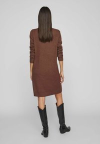 VILA VIRIL DRESS - Strikkjoler - shaved chocolate