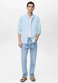 Mango MAO COLLAR - Majica - light blue
