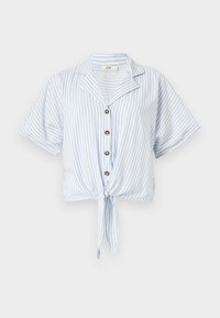JDYLAUREL LIFE KNOT SHIRT - Blusa - white/blue
