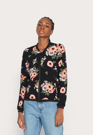 NOVA LUX - Chaquetas bomber - black/mohn flowers