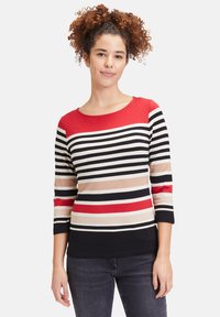 Betty Barclay MIT U-BOOT-AUSSCHNITT - Langarmshirt - rot schwarz