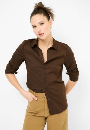 SLIM FIT - Camicia - marrone