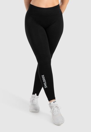Smilodox LEGGINGS SCRUNCH HIGH WAIST ISALIA PUSH - Leggings - schwarz