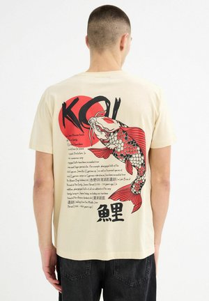 MANGA CORTA - Camiseta estampada - beige