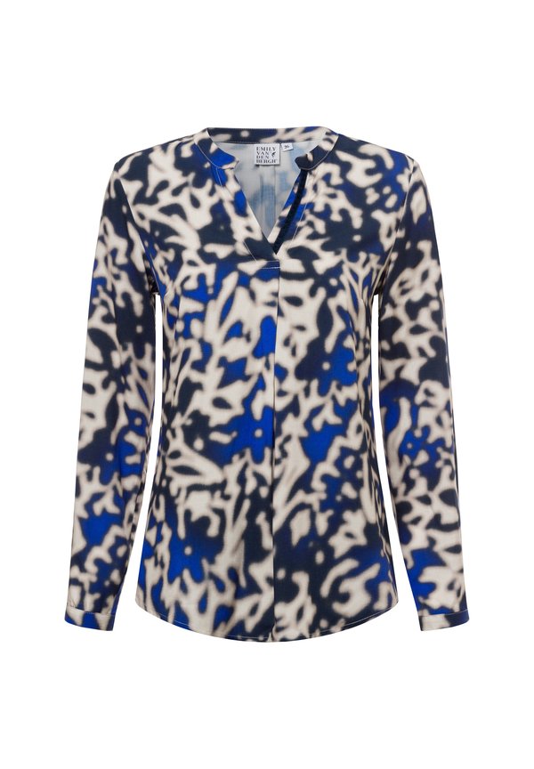 Bluse - royal mehrfarbig