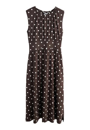 TALL FIT -  WAISTED SUMMER MIDI  - Rochie din jerseu - brown cream