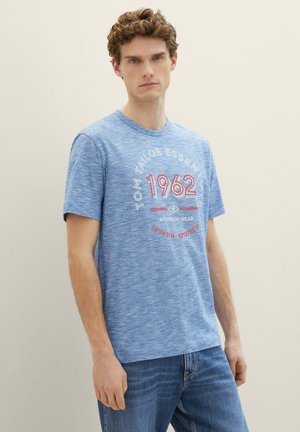 TOM TAILOR MIT LOGO - T-Shirt print - sure blue finestripe