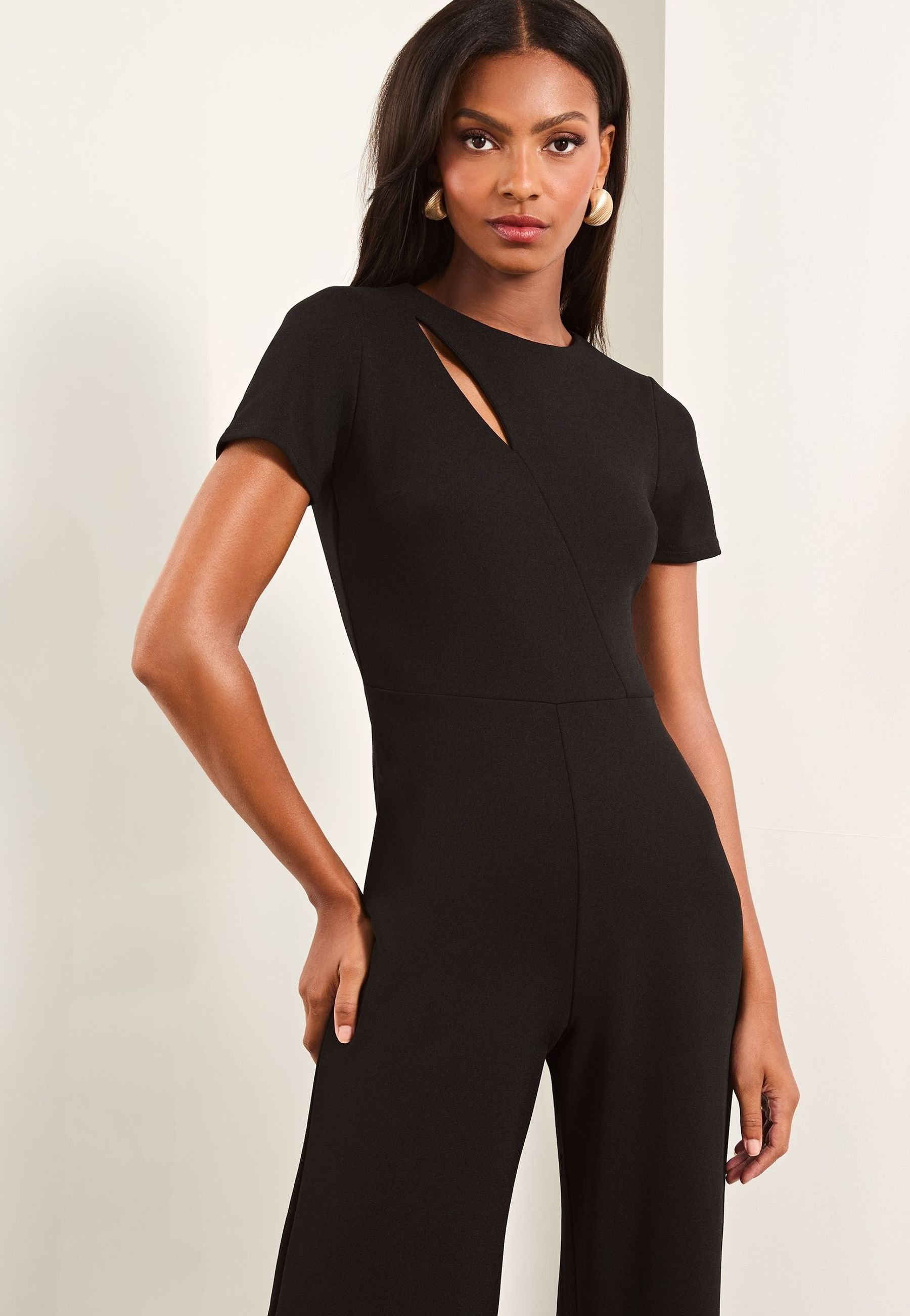 Lipsy SHORT SLEEVE SPLICE - Jumpsuit - black/zwart - Zalando.nl