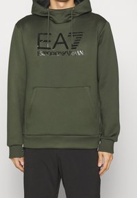 EA7 Emporio Armani Felpa con cappuccio - olive