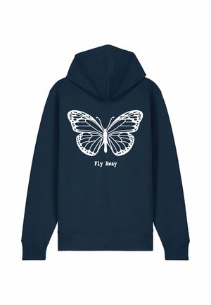 FLY AWAY EMBROIDERY UNISEX ZIPPED - Felpa con zip - dark blue