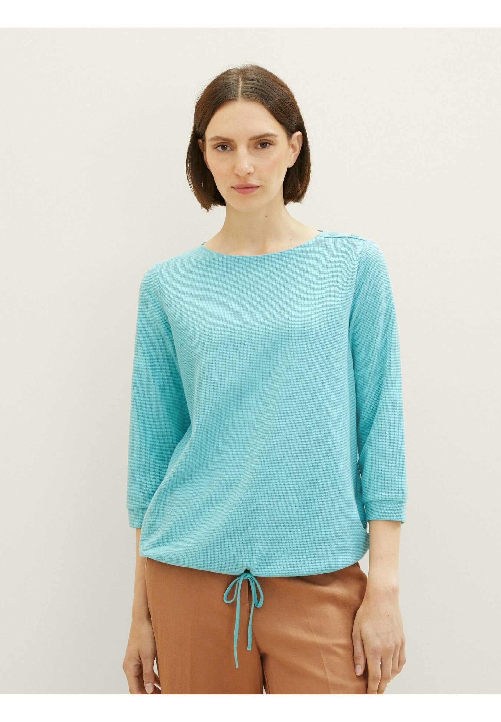 TOM TAILOR Damen Rollkragenpullover Mit Knöpfen: Nachhaltige Viskose, Regular Fit