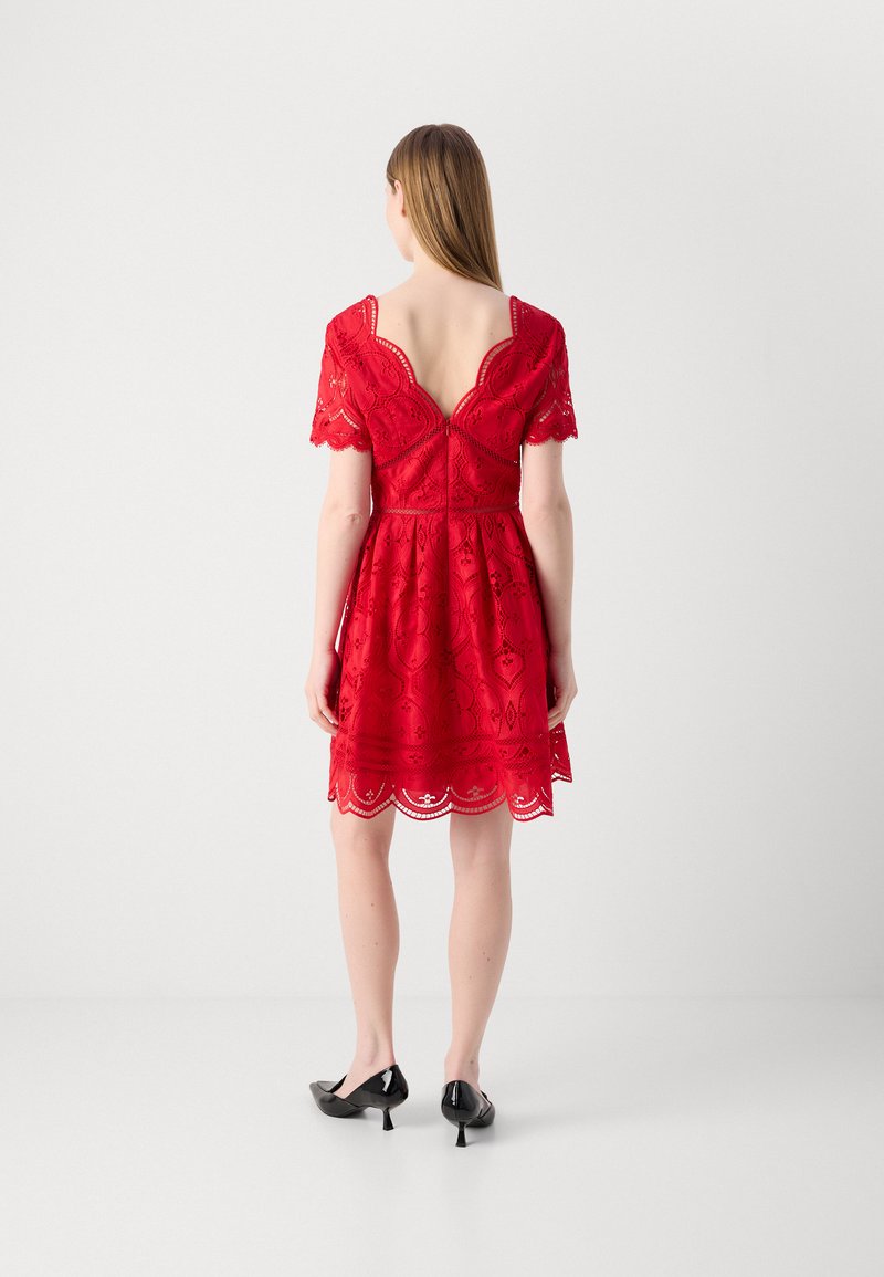 chinese dress ladies Red Morgan & Co A-line lace back prom dress UK 10  Scum Vintage