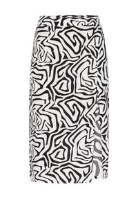 Bleistiftrock - white black