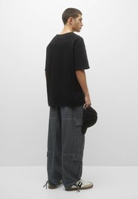 PULL&BEAR - HEAVY WEIGHT - T-shirt - bas - mottled black - 1