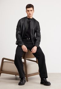 BOSS JOLUR - Chaqueta de cuero - black