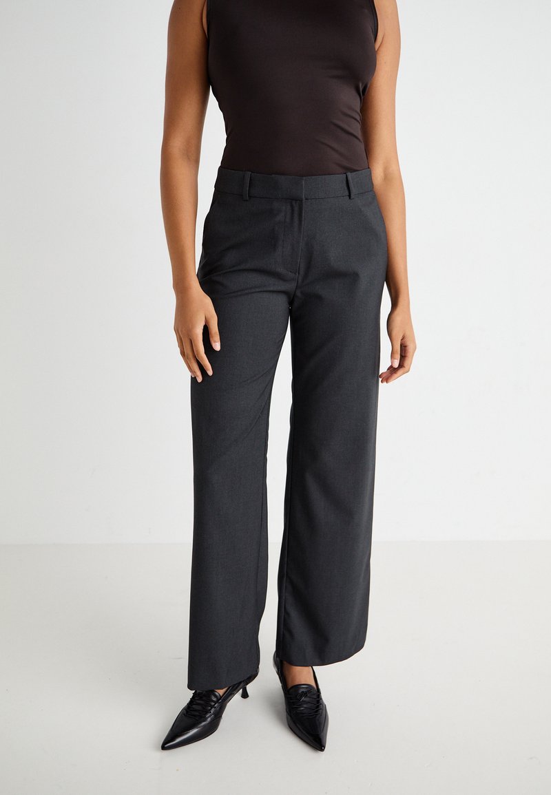 Weekday EMILY SUITING  - Pantaloni - dark grey melange