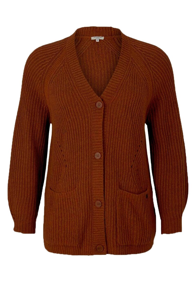 Damen Strickjacken | MY TRUE ME TOM TAILOR CARDIGAN BUTTONED AJOUR STITCH Strickjacke rust brown melange/dunkelrot - LW54596 Damen Strickjacken | MY TRUE ME TOM TAILOR CARDIGAN BUTTONED AJOUR STITCH Strickjacke rust brown melange/dunkelrot - LW54596