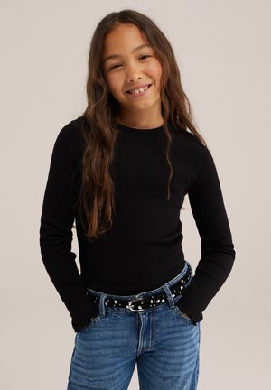 WE Fashion, Langarmshirt - black
