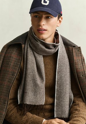 GANT, GANT HERRINGBONE SCARF - Sciarpa - rich brown