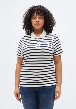 1985 SLIM - Bluză polo - ecru/dark night navy