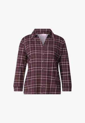 Street One, 3/4-ARM SHIRT AUS JERSEY IM BLUSEN-LOOK - Camicia - rustic rouge
