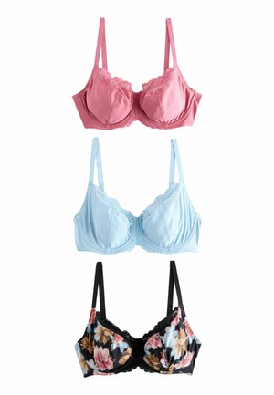 DD NON PAD  FULL CUP 3 PACK - Underwired bra - blue pink floral