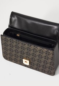MICHAEL Michael Kors DELANCEY SATCHEL - Håndveske - black/palegold-coloured