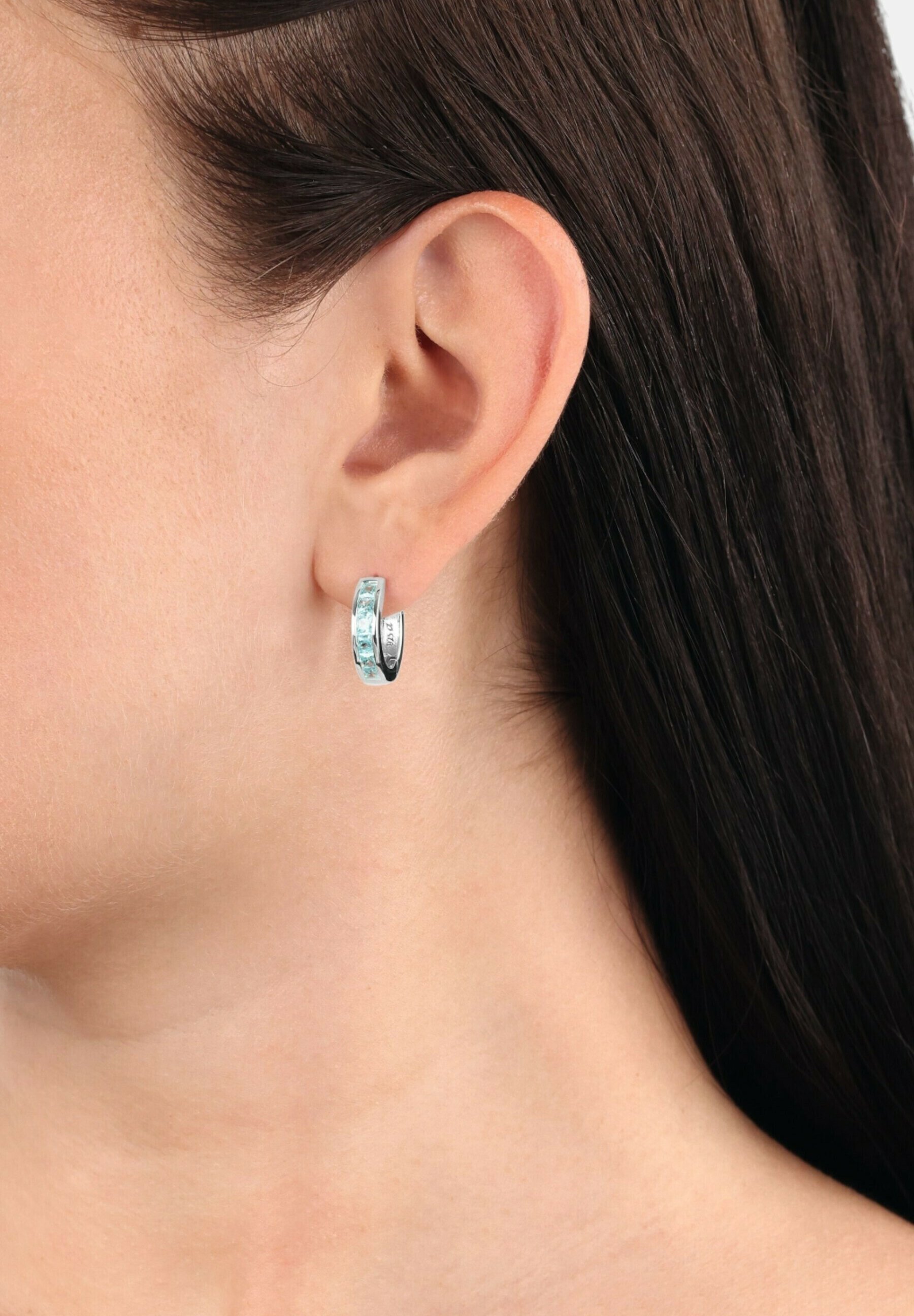 Amor Boucles D'Oreilles Créoles Argent 925 - Diamètre 1cm - Coffret Cadeau - Unisexe