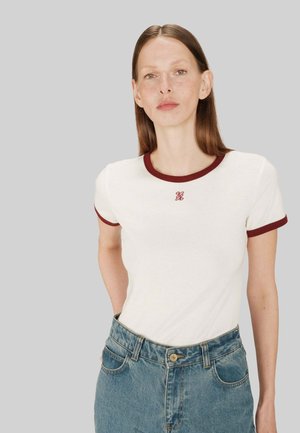 MONOGRAMME BRODE SANY - T-shirt basique - ecru