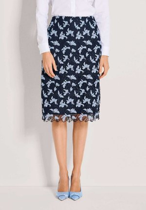 Bleistiftrock - navy   glacier blue