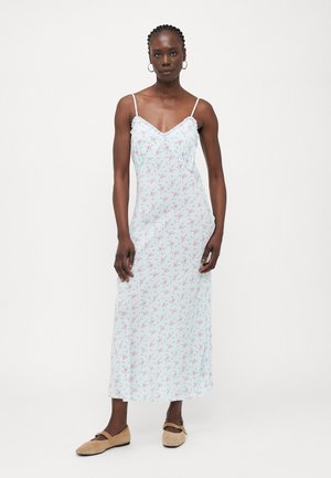 RUFFLE TRIM SLIP DRESS - Maksi suknelė - mint