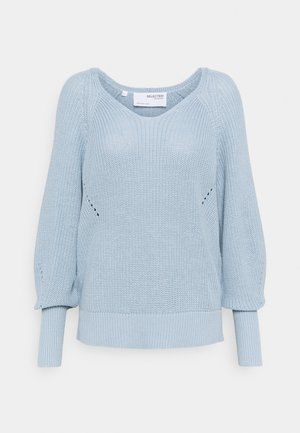Selected Femme Strickpullover - blue