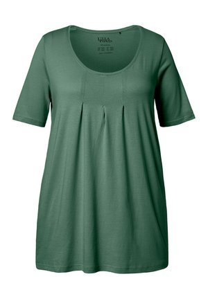 Ulla Popken, ULLA POPKEN DAMEN GROSSE GRÖSSEN BASIC-SHIRT 796473 - Basic T-shirt - dark eucalyptus