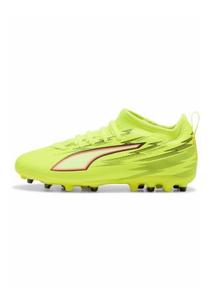 ULTRA 6 MATCH MG FUSSBALL - Botines de fútbol para césped - yellow alert- black-glowing red-lime squeeze