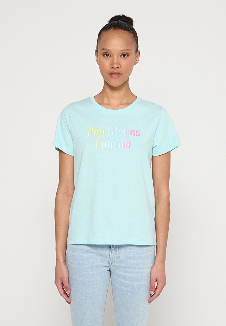 Pepe Jeans T-shirt print lichtblauw