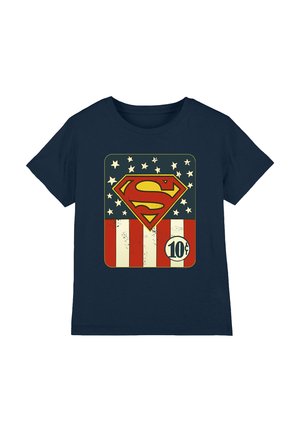 Cotton Soul, SUPERMAN10 CENTS LOGO UNISEX - Print T-shirt - dark blue