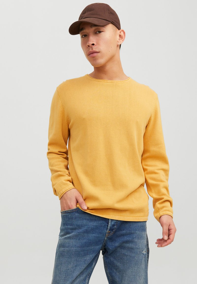 Jack & Jones JJELEO CREW NECK - Maglione - honey gold