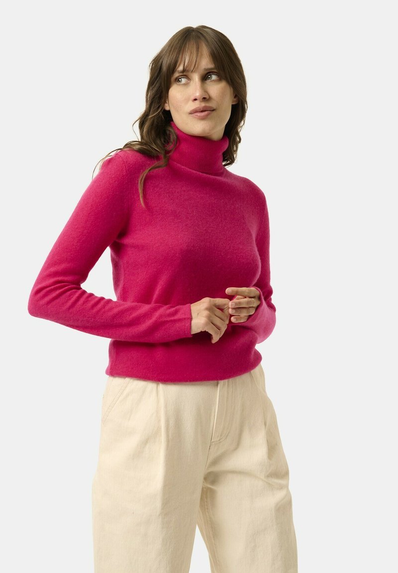Just Cashmere COL ROULÉ - Jersey de punto - fuchsia