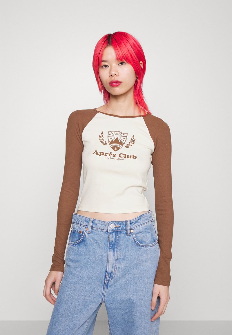 Hollister Co. Longsleeve cream/brown/crème Zalando.nl