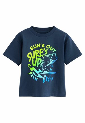 SHORT SLEEVE CHARACTER - T-Shirt print - navy shark