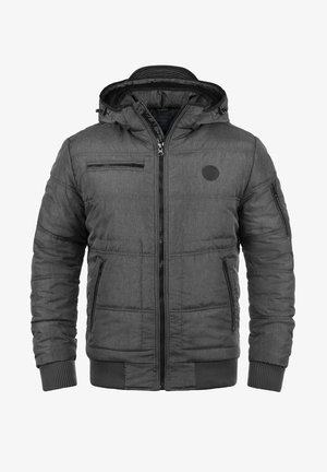 Hall halliga kapuutsiga tepitud jakk. Omad lukuga ees taskuid, soonikkoes mansette ja tekstuurse kangaga viimistlust. Rinnal on logo detail.