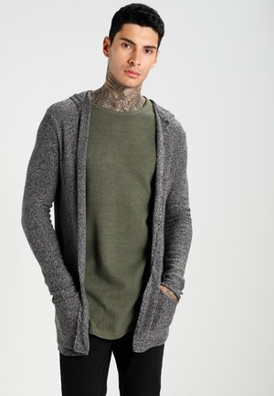 Cardigan - light grey/black