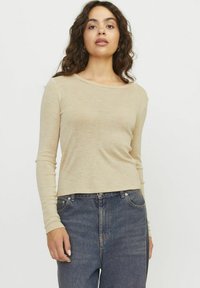 JJXX JXZOE - Pikkade varrukatega topp - oatmeal