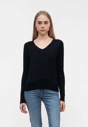 ONLY, ONLVENICE LIFE VNECK - Svetrík - black